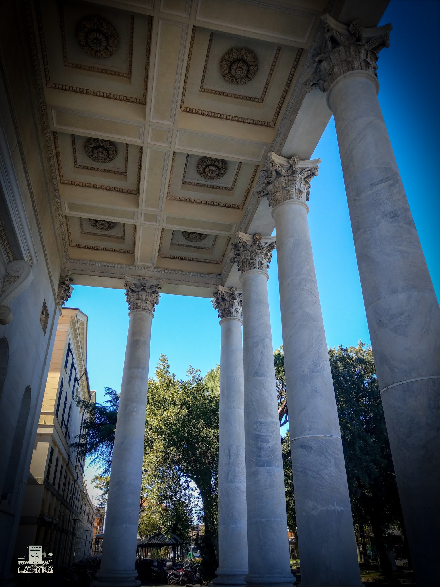 DA SOTTO IL PORTICATO SI VEDONO I ROSONI