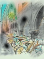 Disegno PORTICI e BICICLETTE