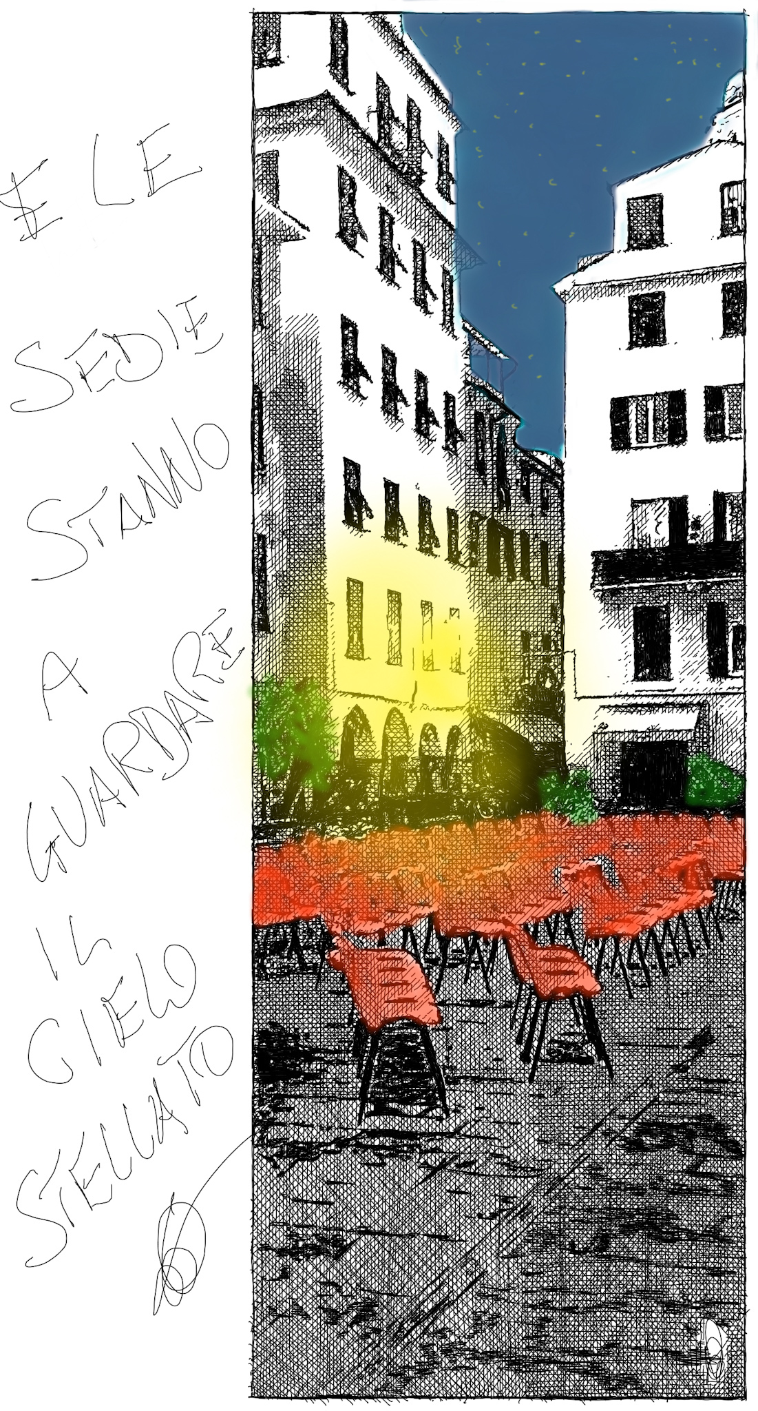 E LE SEDIE STANNO A GUARDARE IL CIELO STELLATO