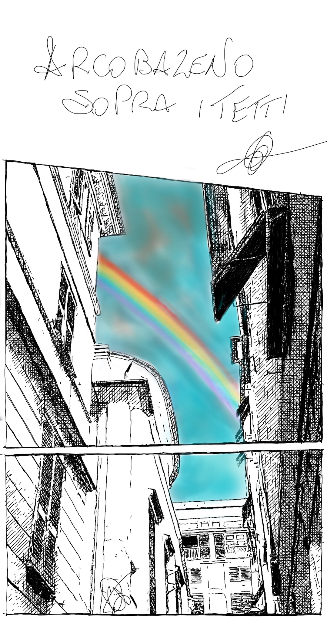 ARCOBALENO SOPRA I TETTI